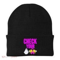 Check Your Boo Bees Breast Cancer Halloween Cute Beanie thumb 0