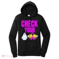 Check Your Boo Bees Breast Cancer Halloween Cute Women's Hoodie thumb 0