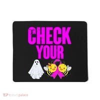 Check Your Boo Bees Breast Cancer Halloween Cute Mousepad thumb 0
