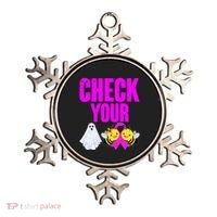 Check Your Boo Bees Breast Cancer Halloween Cute Ornament thumb 0