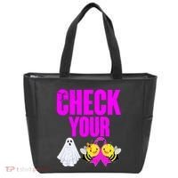 Check Your Boo Bees Breast Cancer Halloween Cute Tote Bag thumb 0