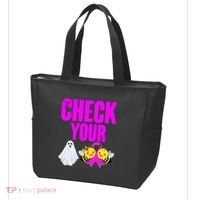 Check Your Boo Bees Breast Cancer Halloween Cute Tote Bag thumb 3