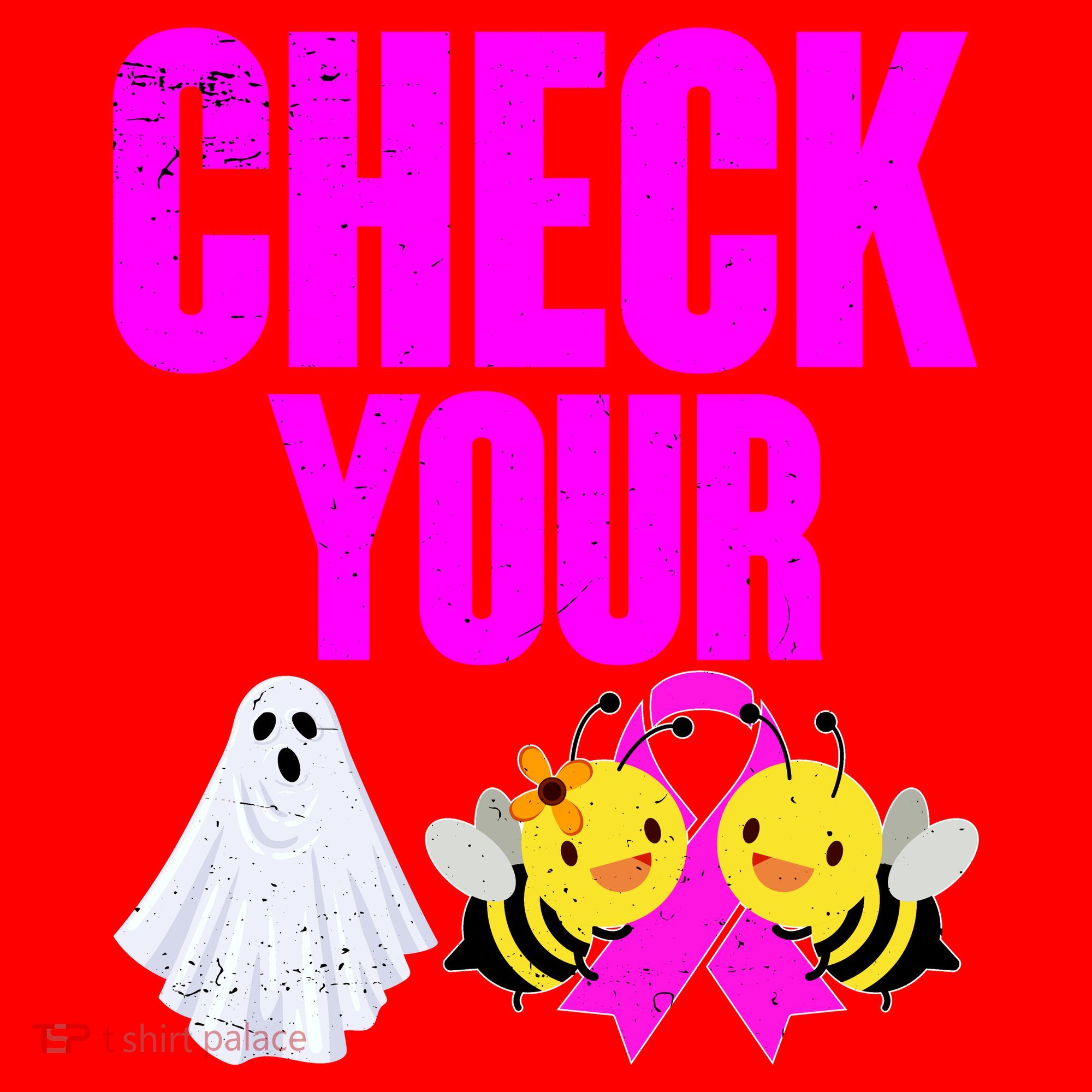 Check Your Boo Bees Breast Cancer Halloween Cute Santa Hat