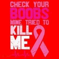 Check Your Boobs Mine Tried To Kill Me Breast Cancer Santa Hat thumb 1