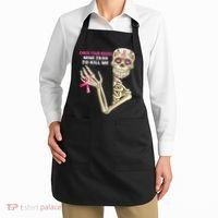 Check Your Boobs Mine Tried To Kill Me Sugar Skull Skeleton Apron thumb 2