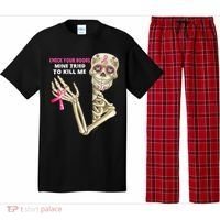 Check Your Boobs Mine Tried To Kill Me Sugar Skull Skeleton Pajama Set thumb 0