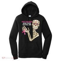 Check Your Boobs Mine Tried To Kill Me Sugar Skull Skeleton Women's Hoodie thumb 0