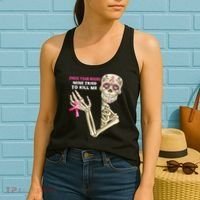 Check Your Boobs Mine Tried To Kill Me Sugar Skull Skeleton Women's Tank Top thumb 2