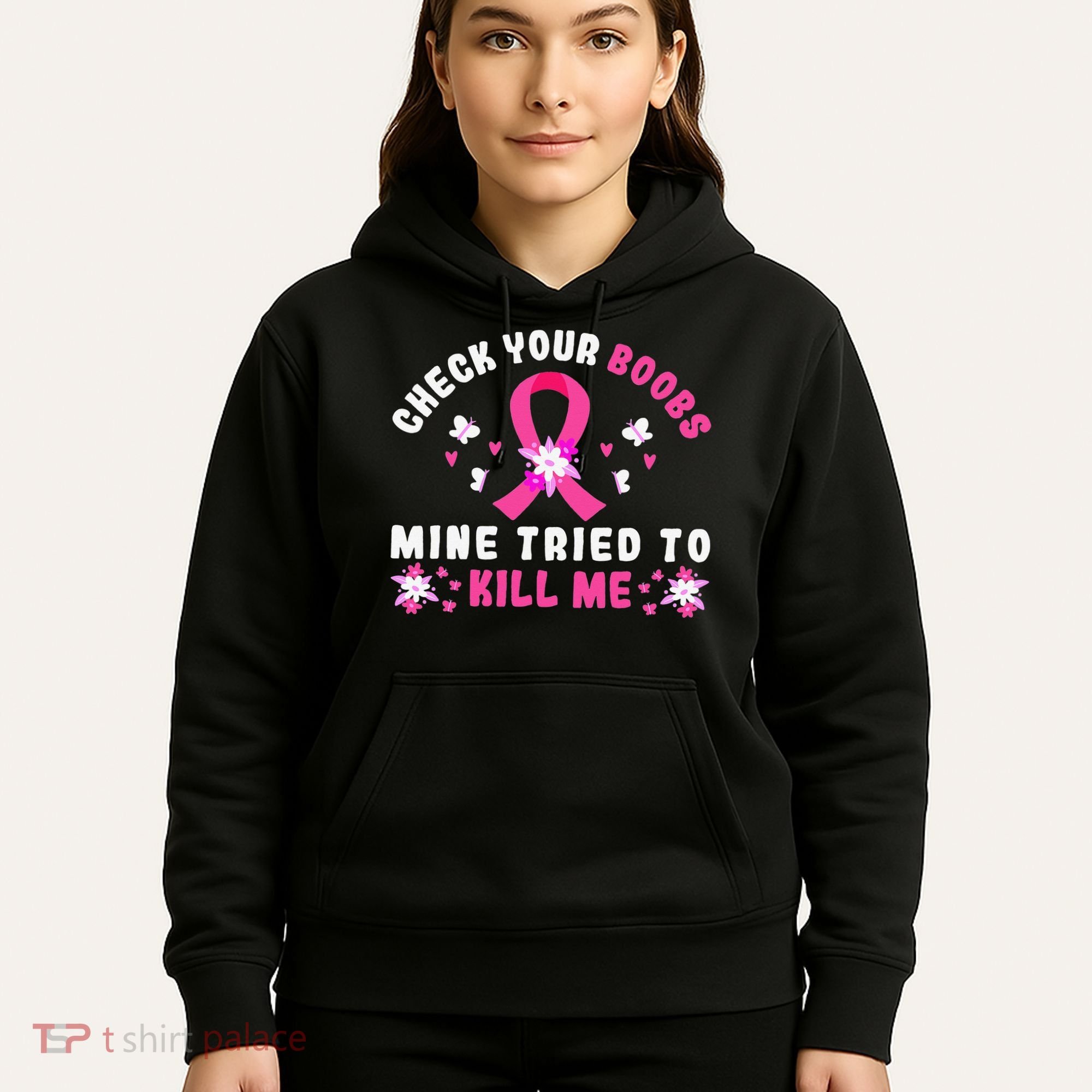 Check Your Boobs Mine Tried To Kill Me Hoodie