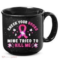 Check Your Boobs Mine Tried To Kill Me 15oz Campfire Ceramic Mug thumb 0