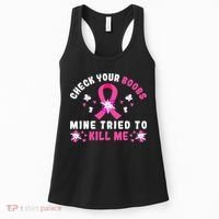 Check Your Boobs Mine Tried To Kill Me Women's Tank Top thumb 0