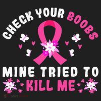 Check Your Boobs Mine Tried To Kill Me Hat thumb 2