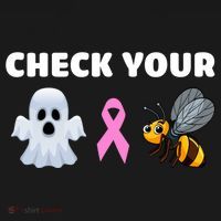 Check Your Boo Bees Funny Breast Cancer Awareness Halloween Gift Women's Hoodie thumb 2