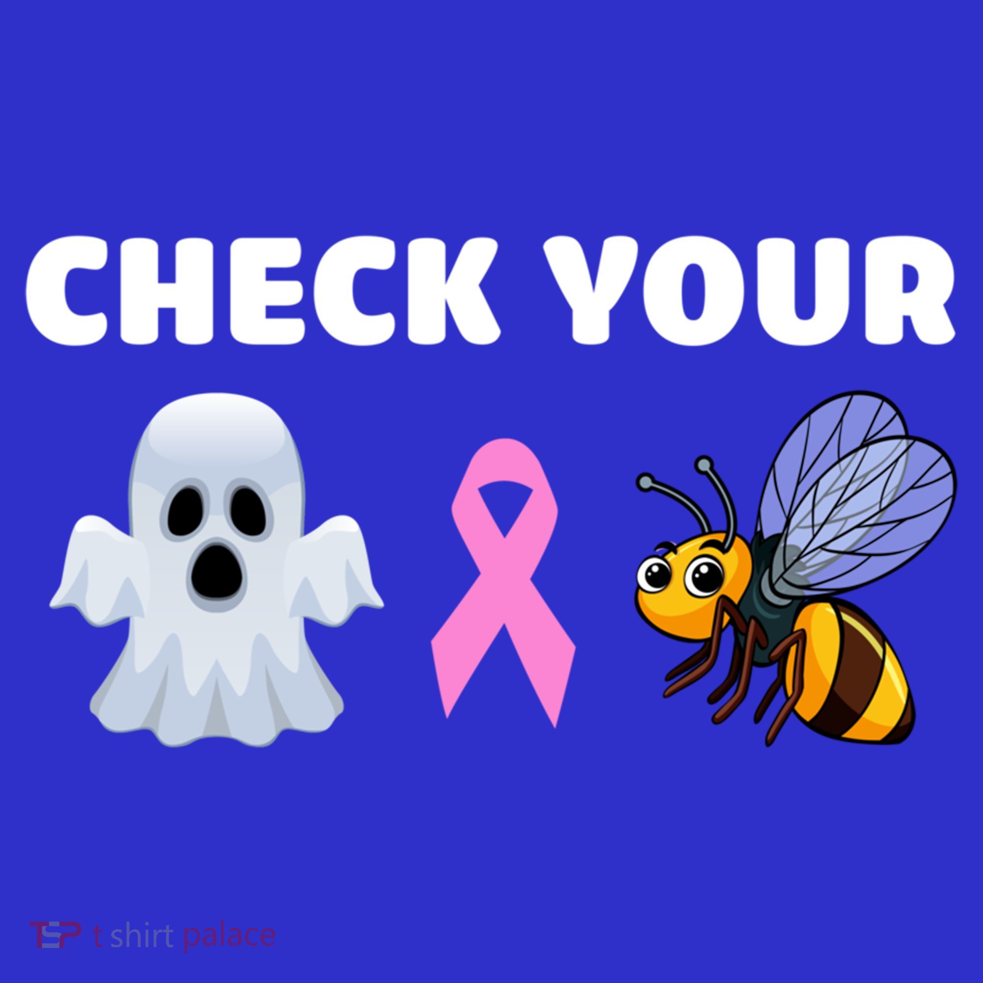 Check Your Boo Bees Funny Breast Cancer Awareness Halloween Gift Coaster
