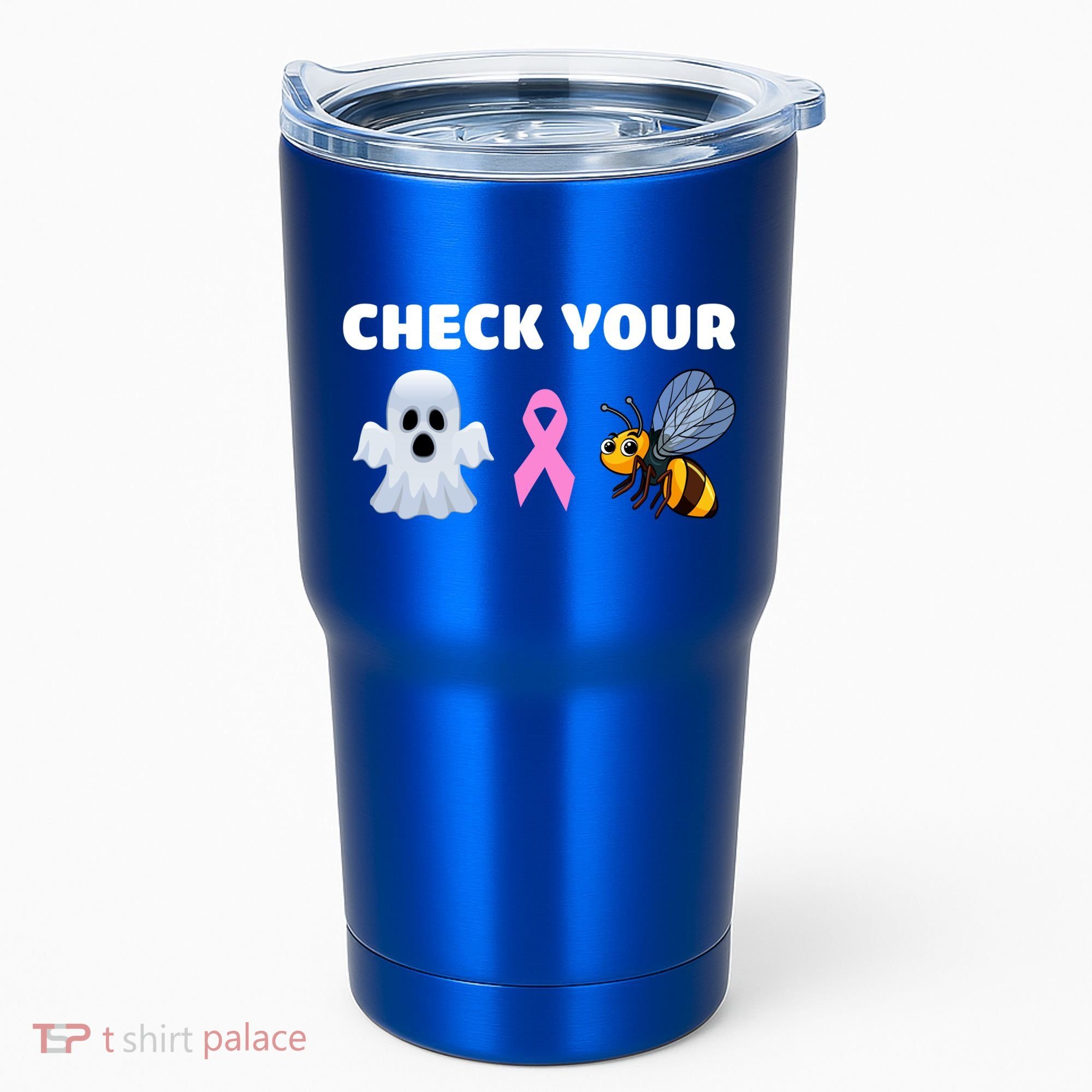 Check Your Boo Bees Funny Breast Cancer Awareness Halloween Gift Tumbler