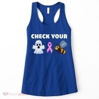 Check Your Boo Bees Funny Breast Cancer Awareness Halloween Gift Women's Tank Top thumb 0