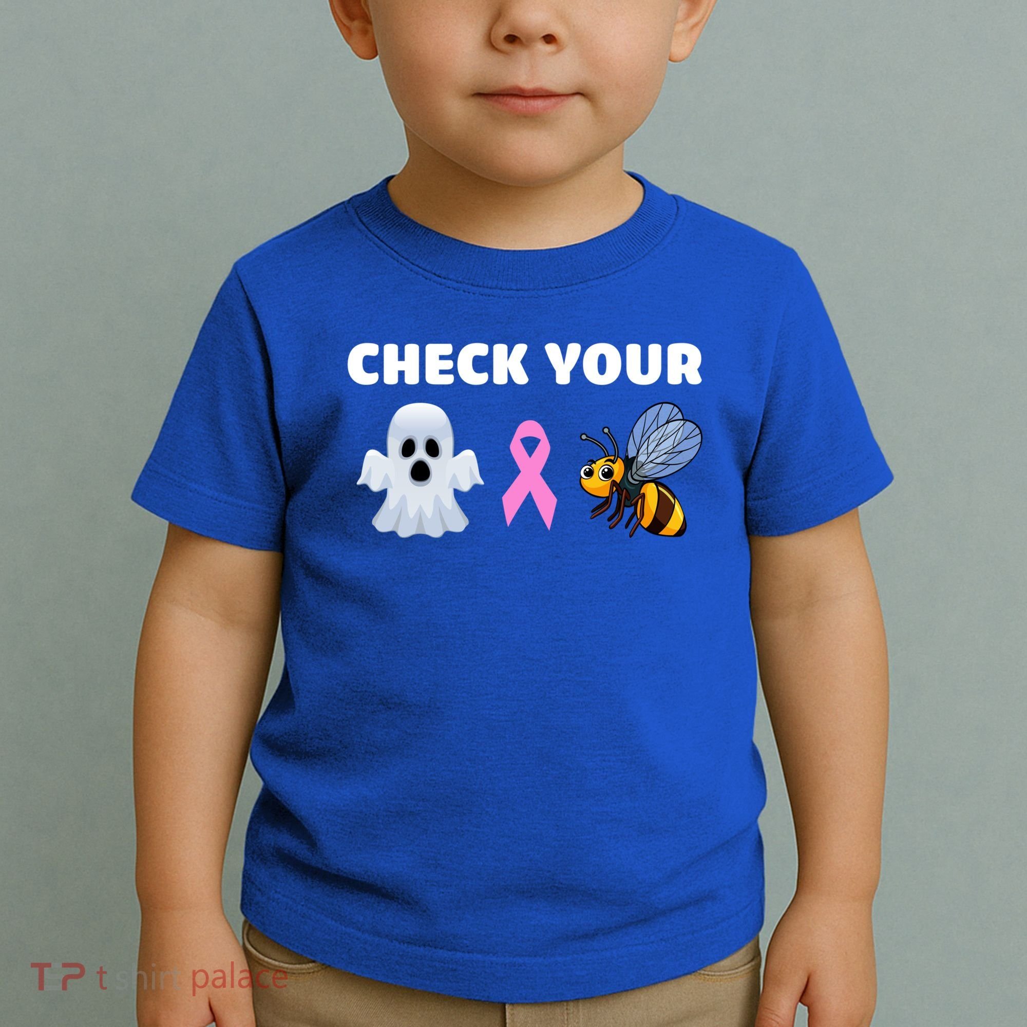 Check Your Boo Bees Funny Breast Cancer Awareness Halloween Gift Toddler T-Shirt