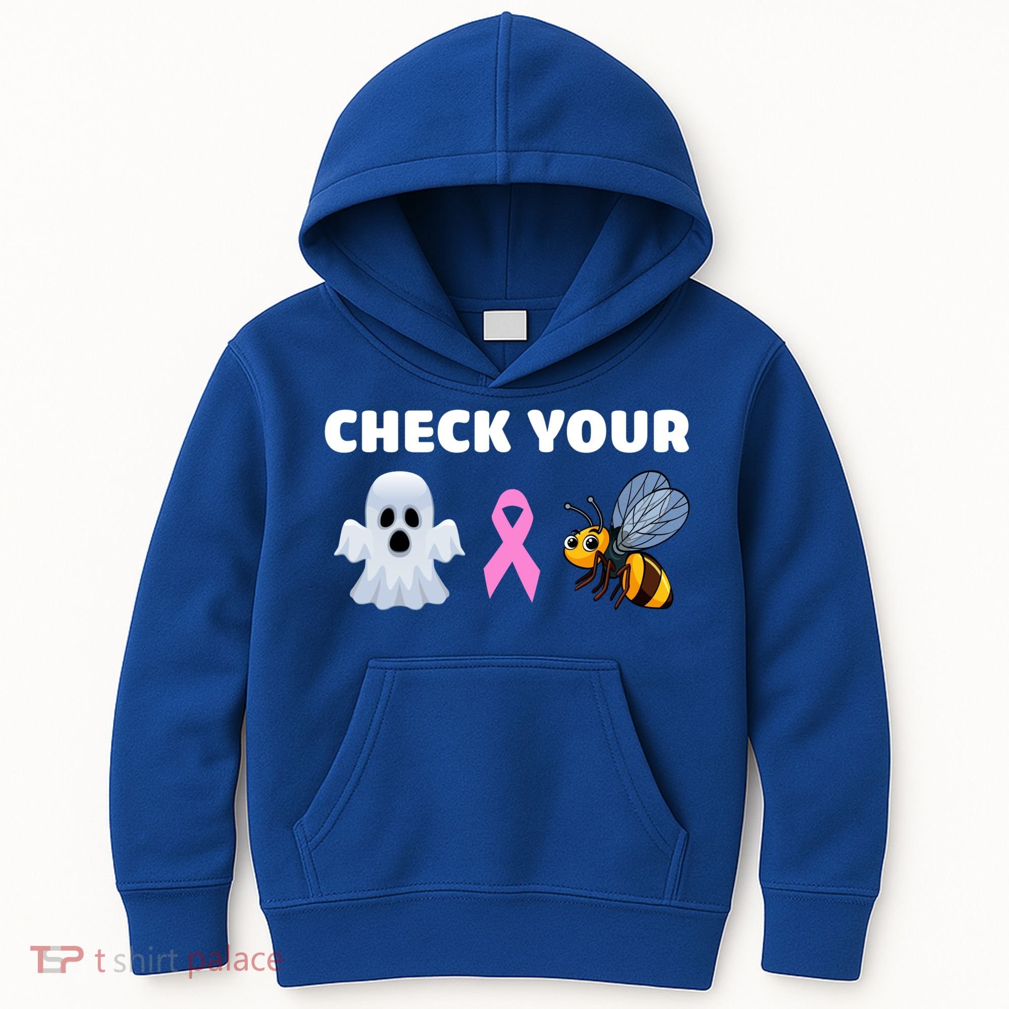 Check Your Boo Bees Funny Breast Cancer Awareness Halloween Gift Kids Hoodie