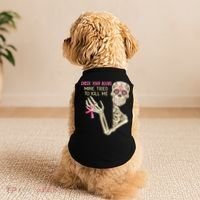 Check Your Boobs Mine Tried To Kill Me Skeleton Doggie Tank thumb 2