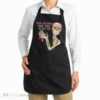 Check Your Boobs Mine Tried To Kill Me Skeleton Apron thumb 2