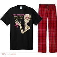 Check Your Boobs Mine Tried To Kill Me Skeleton Pajama Set thumb 0
