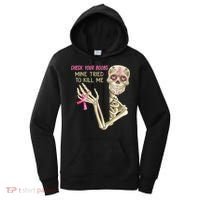 Check Your Boobs Mine Tried To Kill Me Skeleton Women's Hoodie thumb 0