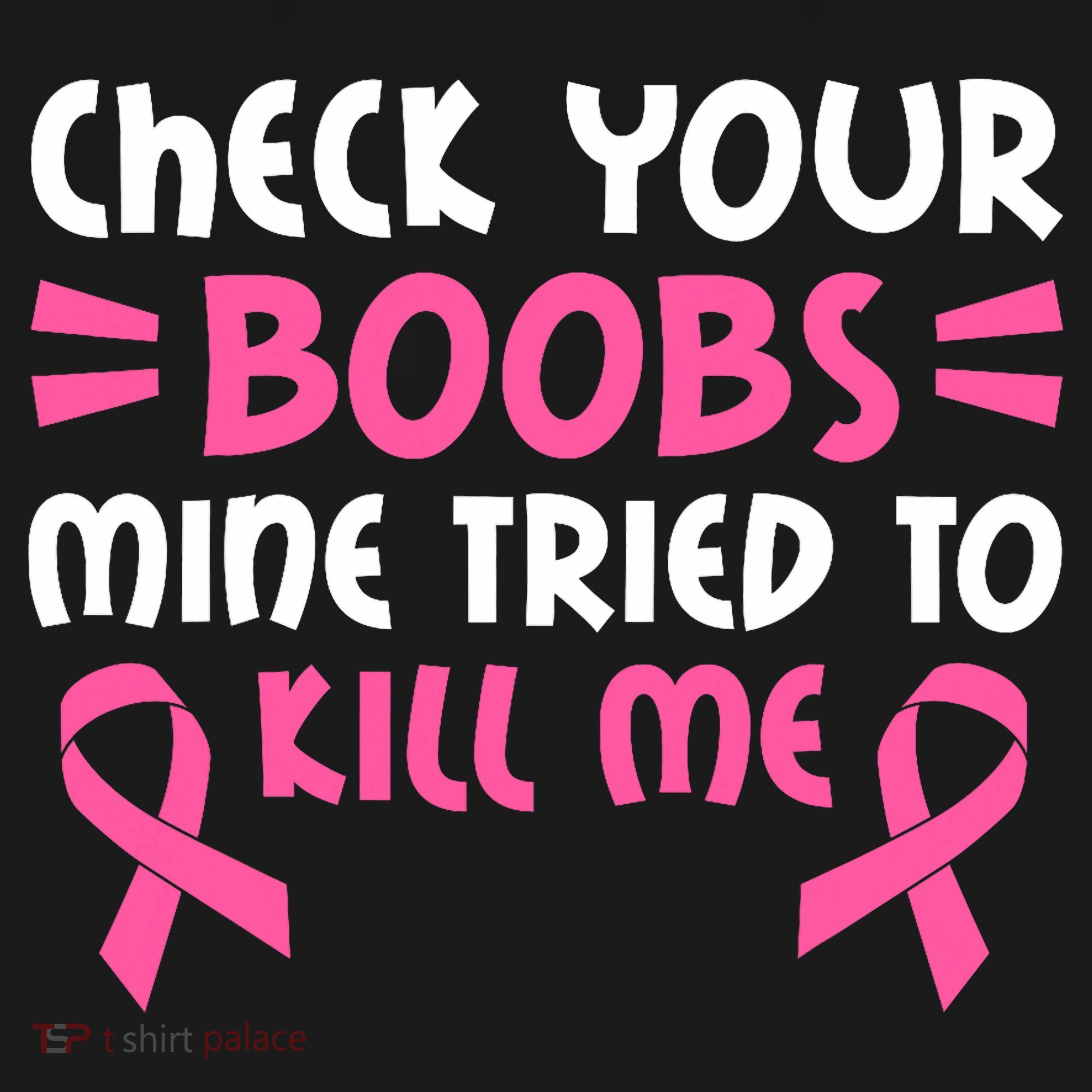 Check Your Boobs Mine Tried To Kill Me Ribbon Mousepad