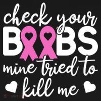 Check Your Boobies Breast Cancer Awareness Fight Cancer Gift Women's Hoodie thumb 2
