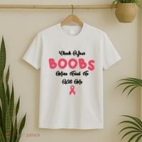 Check Your Boobs Mine Tried To Kill Me Breast Cancer T-Shirt thumb 2