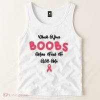 Check Your Boobs Mine Tried To Kill Me Breast Cancer Tank Top thumb 2
