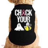 Check Your Boo Bees Funny Breast Cancer Halloween Gift Doggie Tank thumb 0