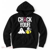 Check Your Boo Bees Funny Breast Cancer Halloween Gift Hoodie thumb 0
