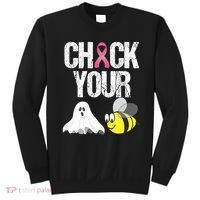 Check Your Boo Bees Funny Breast Cancer Halloween Gift Sweatshirt thumb 0
