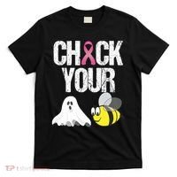 Check Your Boo Bees Funny Breast Cancer Halloween Gift T-Shirt thumb 0