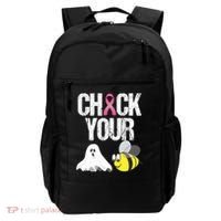 Check Your Boo Bees Funny Breast Cancer Halloween Gift Backpack thumb 0