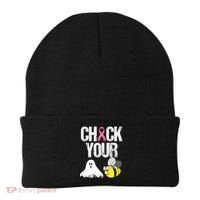 Check Your Boo Bees Funny Breast Cancer Halloween Gift Beanie thumb 0
