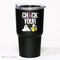 Check Your Boo Bees Funny Breast Cancer Halloween Gift Tumbler thumb 0