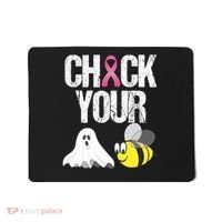 Check Your Boo Bees Funny Breast Cancer Halloween Gift Mousepad thumb 0