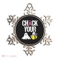 Check Your Boo Bees Funny Breast Cancer Halloween Gift Ornament thumb 0