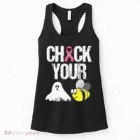 Check Your Boo Bees Funny Breast Cancer Halloween Gift Women's Tank Top thumb 0
