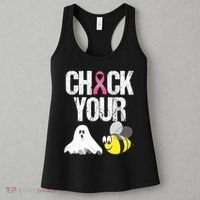 Check Your Boo Bees Funny Breast Cancer Halloween Gift Women's Tank Top thumb 3