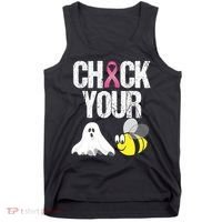 Check Your Boo Bees Funny Breast Cancer Halloween Gift Tank Top thumb 0