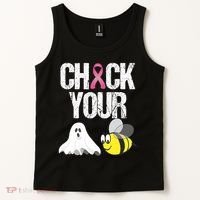 Check Your Boo Bees Funny Breast Cancer Halloween Gift Tank Top thumb 2