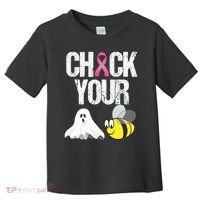 Check Your Boo Bees Funny Breast Cancer Halloween Gift Toddler T-Shirt thumb 0
