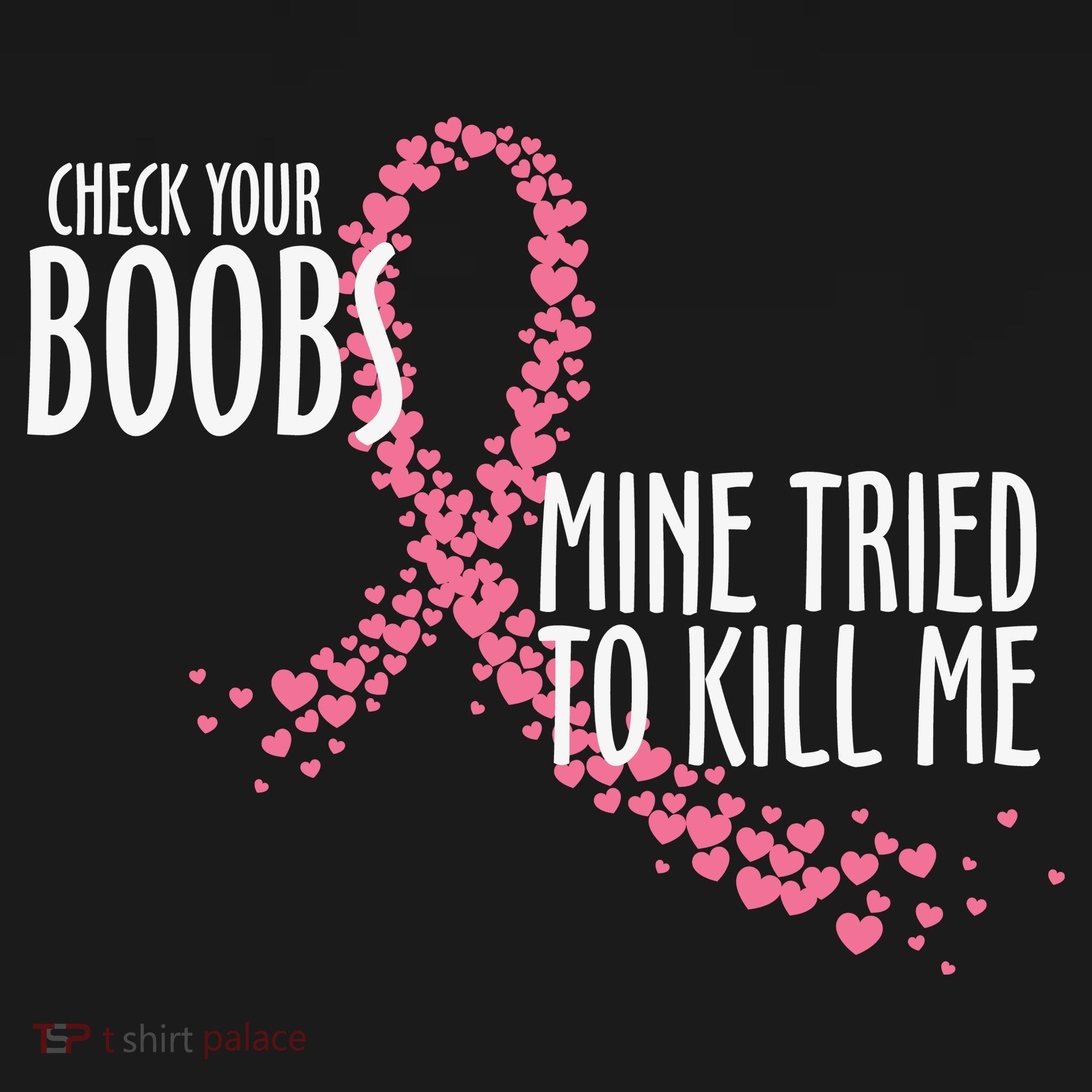 Check Your Boobs Mine Tried To Kill Me Pink Ribbon Heart Breast Cancer Ornament