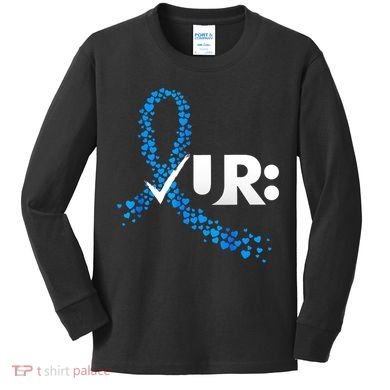 Check Your Colon Colorectal Cancer Awareness Kids Long Sleeve Shirt