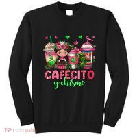 Cafecito Y Chisme Funny Spanish Mexican Coffee Lover Sweatshirt thumb 0