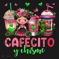 Cafecito Y Chisme Funny Spanish Mexican Coffee Lover Sweatshirt thumb 3