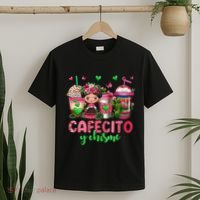 Cafecito Y Chisme Funny Spanish Mexican Coffee Lover T-Shirt thumb 2