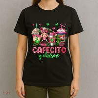 Cafecito Y Chisme Funny Spanish Mexican Coffee Lover T-Shirt thumb 4